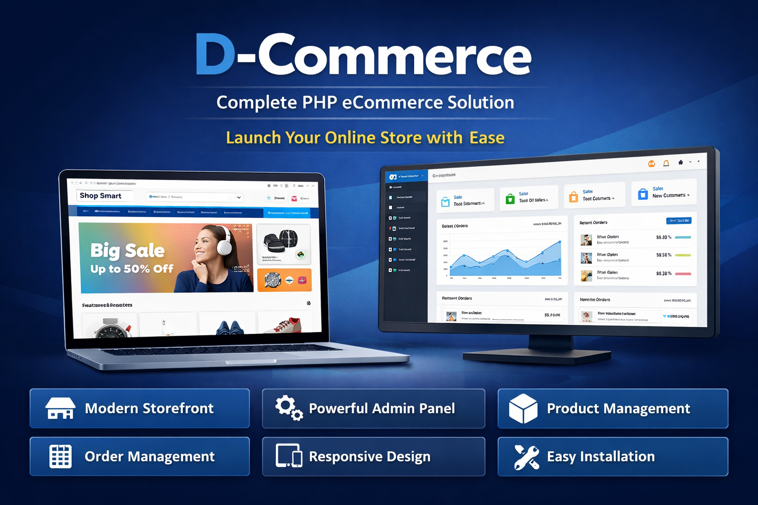 D-commerce best ecommerce solution - Theme Order